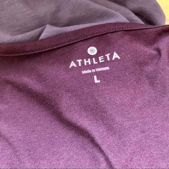 Athleta colorblock t-shirt dress raisin grey short sleeve L - Picture 7 of 10